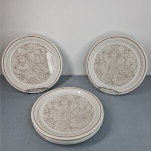 Shenango China 9 3/4" Dinner Plates Set of 5 Botanical Chintz Pink Restaurant